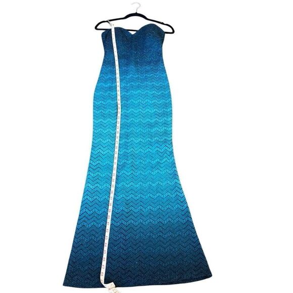 Beautiful Ombre Print Formal Prom Evening Gown  Mermaid Style Maxi Dress New - Picture 11 of 15